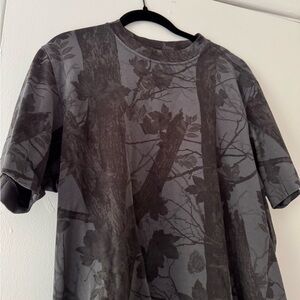 Abercrombie & Fitch Dark Gray Tree Pattern Tee